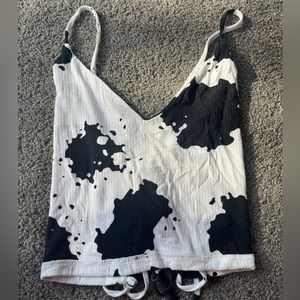 cow print tank top, size xs.